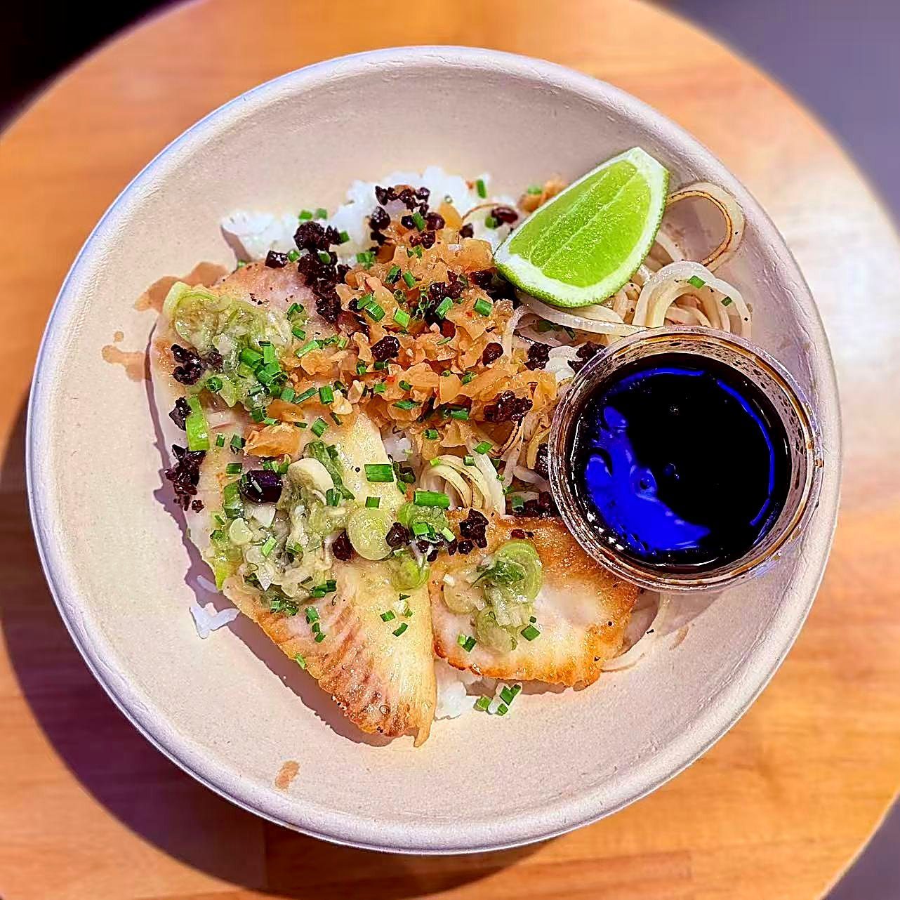Seared Fish & Rice Bowl